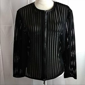 Ralph Lauren black label jacket lamb trim 16 0812